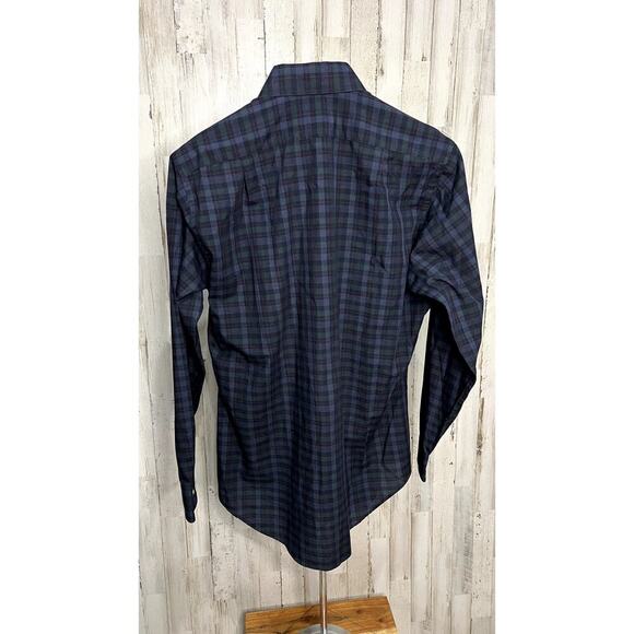 Etienne Aigner Men's Plaid Long Sleeve Button-Up Shirt Size 15 - Picture 3 of 4